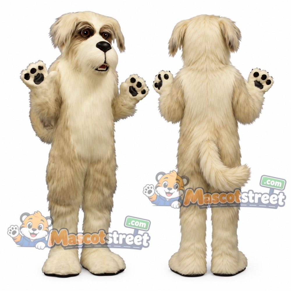 Tan Dog Mascot Costume Tan Dog Mascot Costume