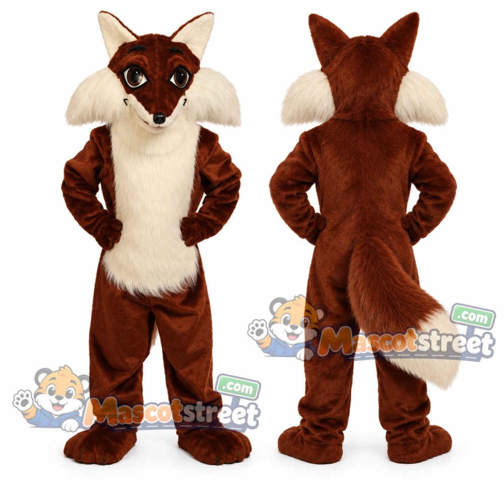 Brown Fox Mascot Costume