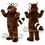 Brown Raccoon Mascot Costume
