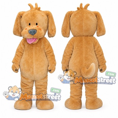 Tan Dog Mascot Costume Tan Dog Mascot Costume