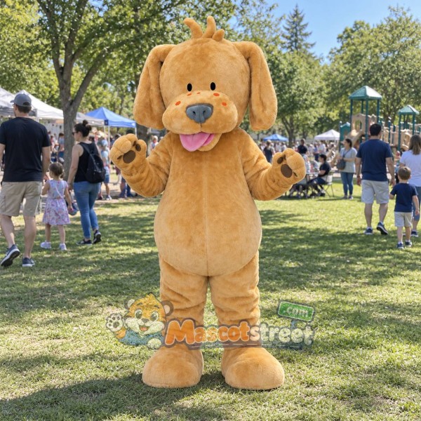 Tan Dog Mascot Costume