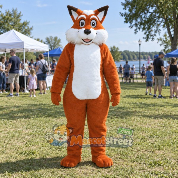 Orange Fox Mascot Costume