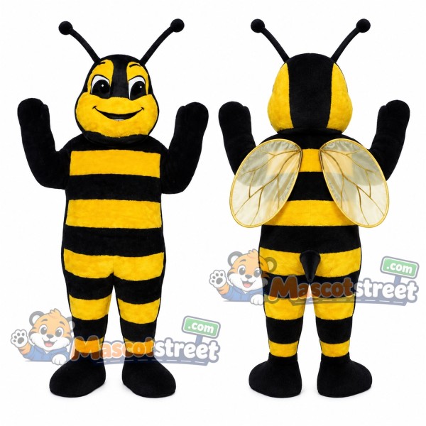 Yellow and Black Bee Mascot Costume