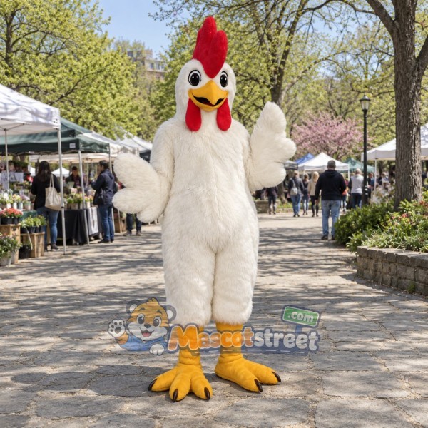 White Chicken Mascot Costume