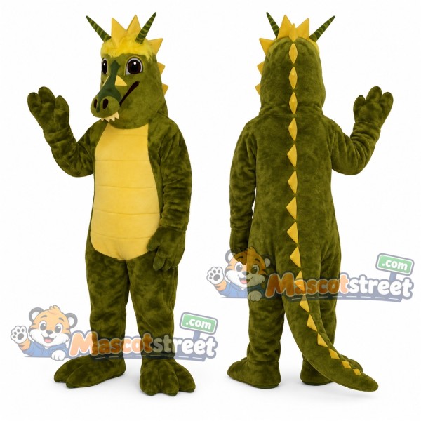 Green Dragon Mascot Costume