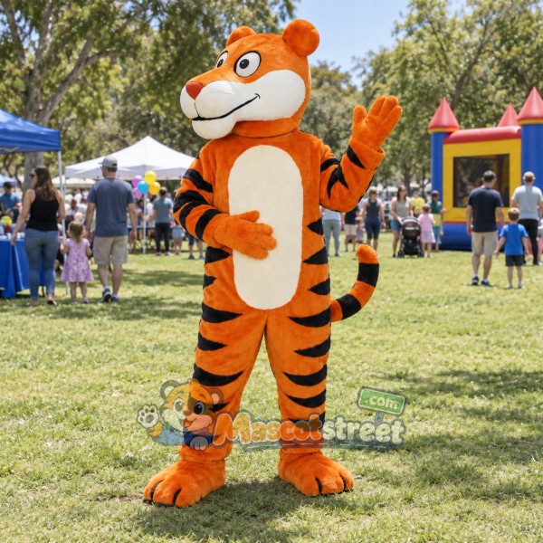 Orange Tiger Mascot Costume