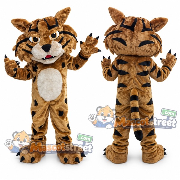 Brown Tiger Mascot Costume