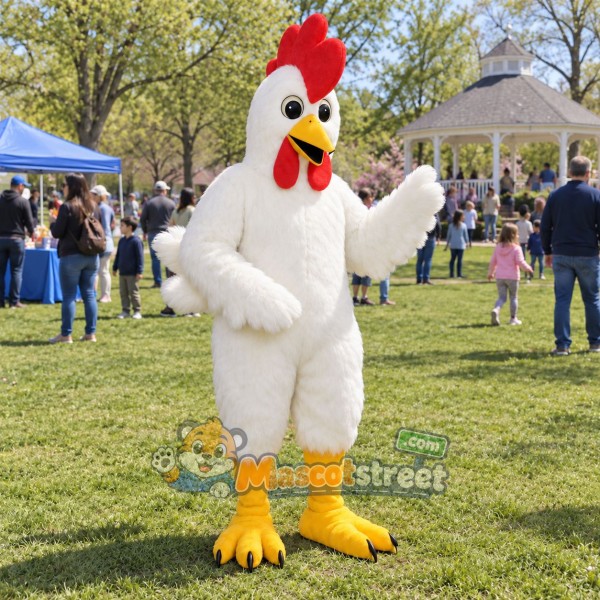 White Chicken Mascot Costume