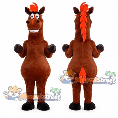 Brown Horse Mascot Costume Brown Horse Mascot Costume