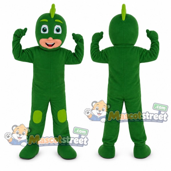 Green Gecko Superhero Mascot Costume