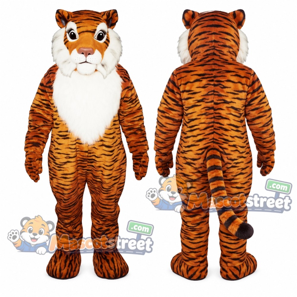 Orange Tiger Mascot Costume