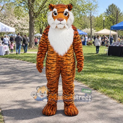 Orange Tiger Mascot Costume Orange Tiger Mascot Costume