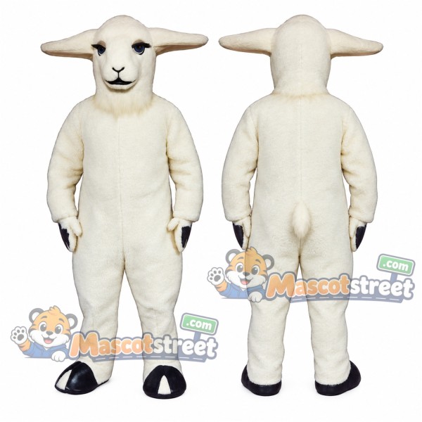 White Goat Mascot Costume
