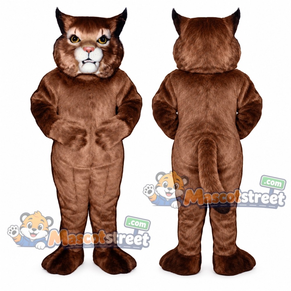 Brown Wildcat Mascot Costume