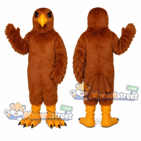 Brown Hawk Mascot Costume