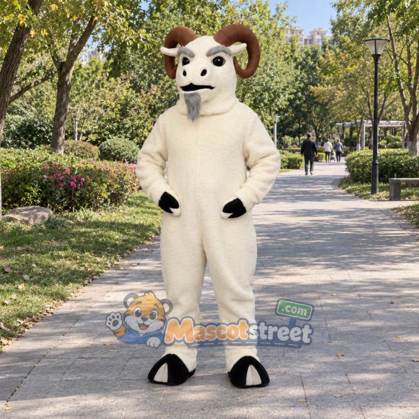 White Ram Mascot Costume