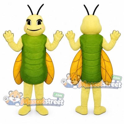 Green Grasshopper Mascot Costume Green Grasshopper Mascot Costume