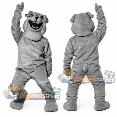 Gray Bulldog Mascot Costume