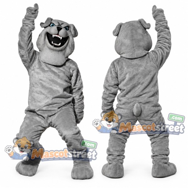 Gray Bulldog Mascot Costume