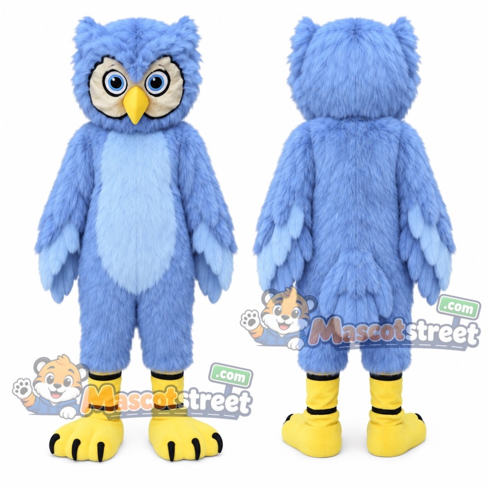 Blue Owl Mascot Costume Blue Owl Mascot Costume