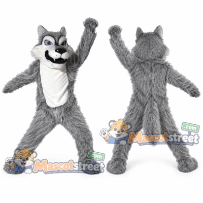Gray Wolf Mascot Costume Gray Wolf Mascot Costume