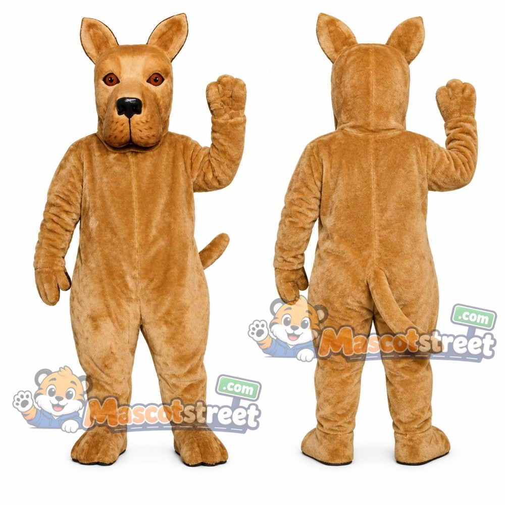 Tan Great Dane Mascot Costume Tan Great Dane Mascot Costume