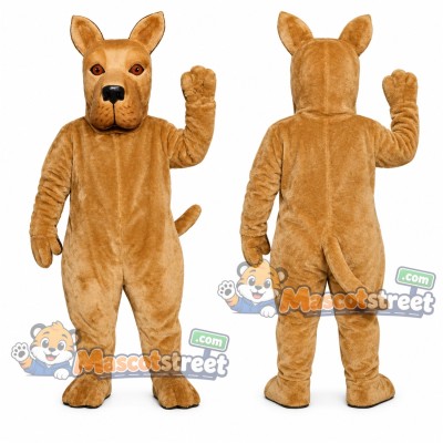 Tan Great Dane Mascot Costume Tan Great Dane Mascot Costume