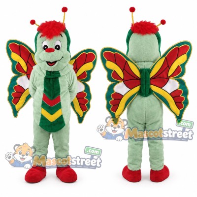 Green Butterfly Mascot Costume Green Butterfly Mascot Costume