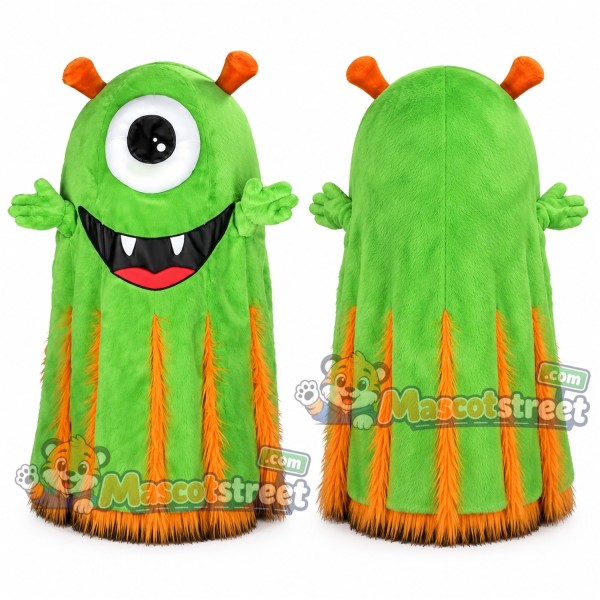 Green One Eyed Alien Mascot Costume