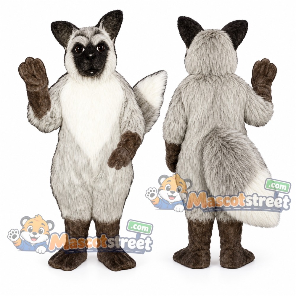 Gray Fox Mascot Costume
