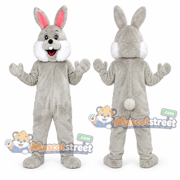 Gray Rabbit Mascot Costume