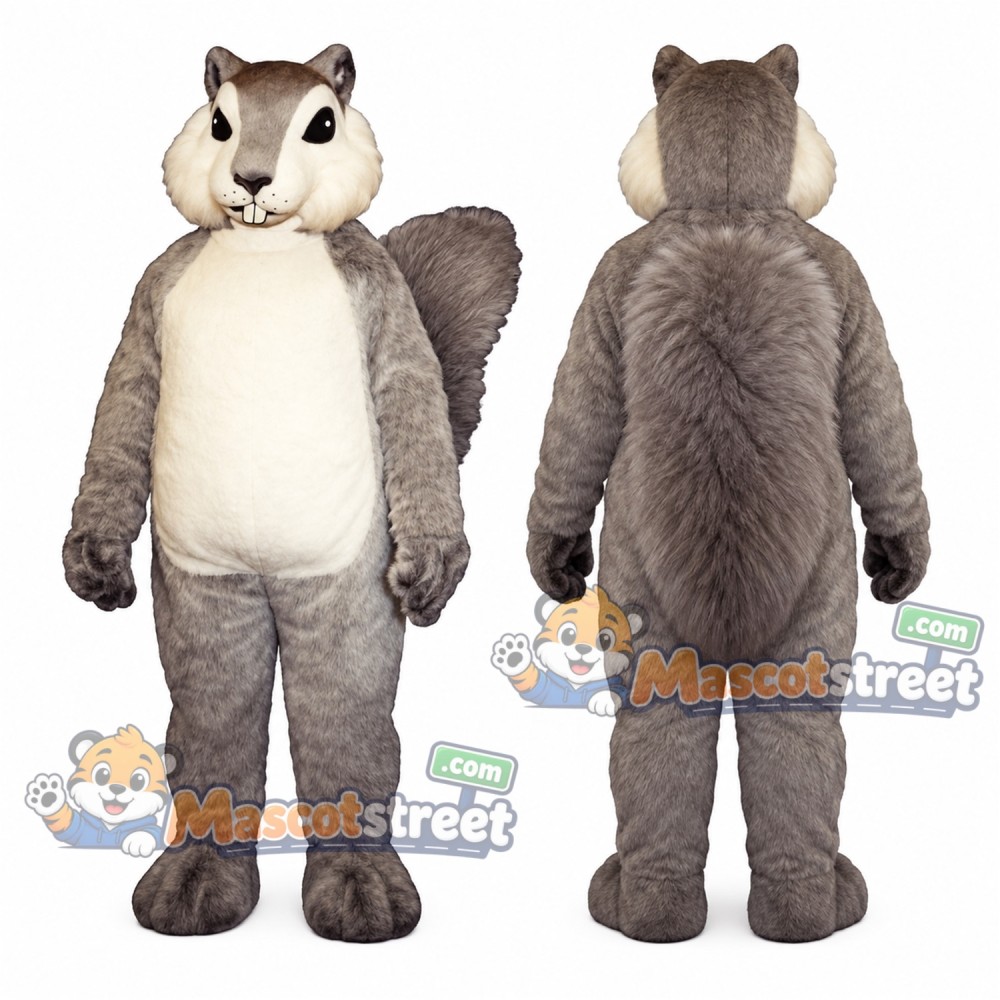 Gray Squirrel Mascot Costume Gray Squirrel Mascot Costume