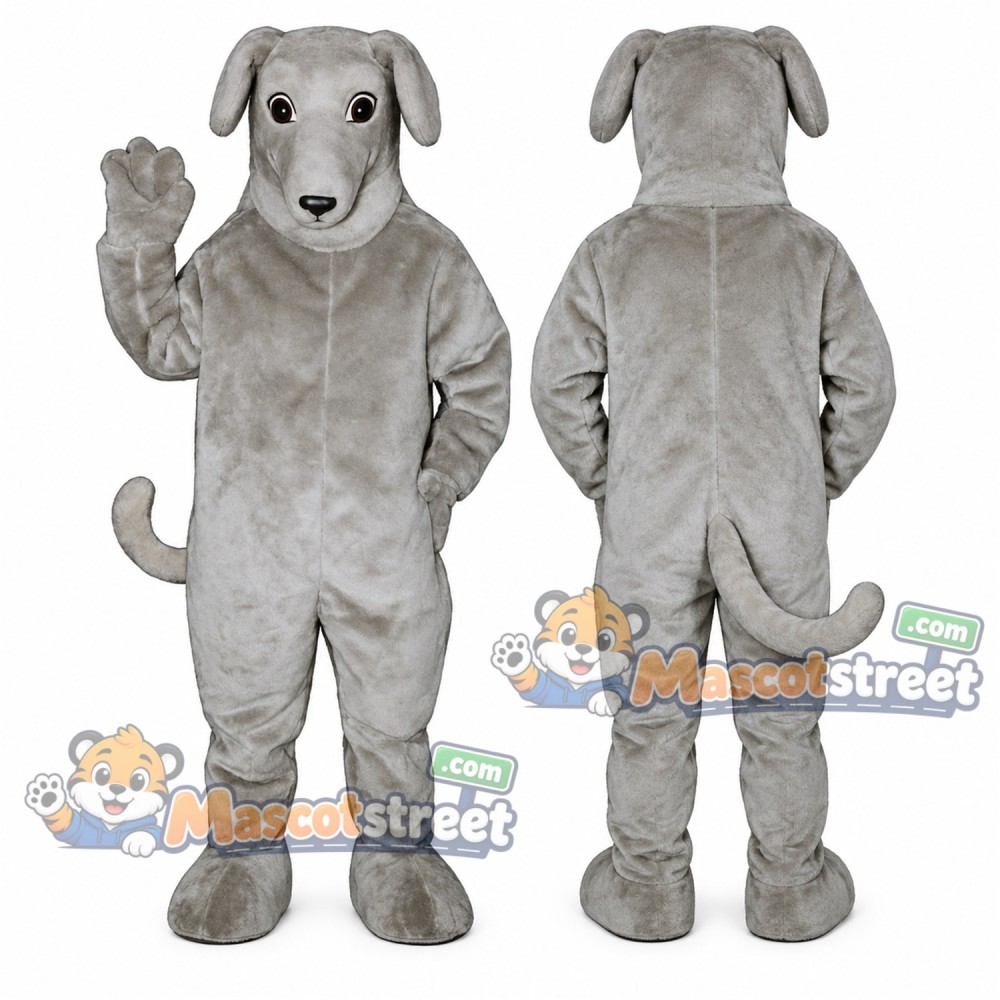 Gray Greyhound Mascot Costume Gray Greyhound Mascot Costume