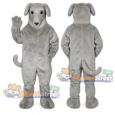 Gray Greyhound Mascot Costume Gray Greyhound Mascot Costume
