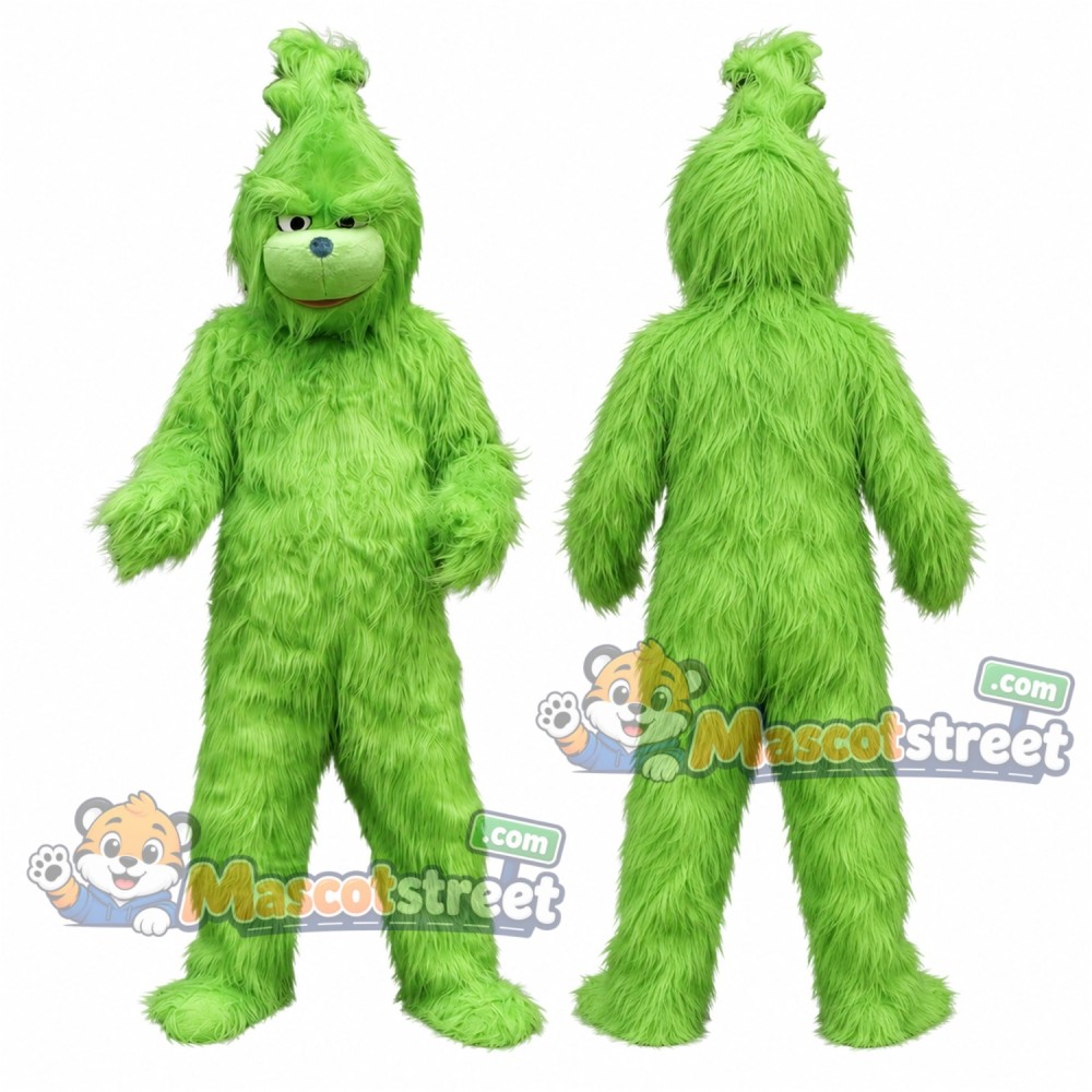 Green Christmas Monster Mascot Costume Green Christmas Monster Mascot Costume