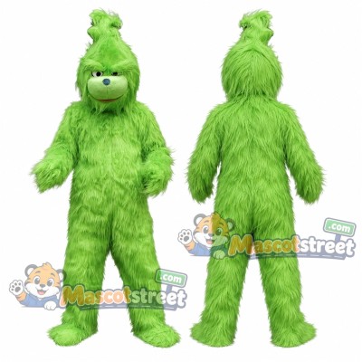 Green Christmas Monster Mascot Costume Green Christmas Monster Mascot Costume
