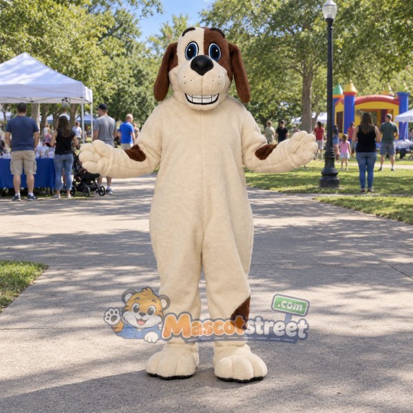 Tan Dog Mascot Costume