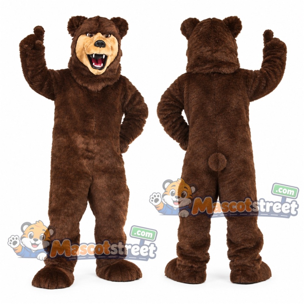 Brown Grizzly Bear Mascot Costume