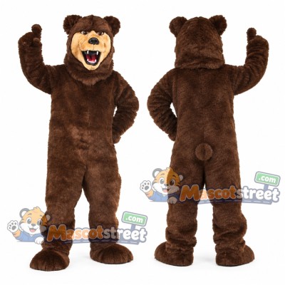Brown Grizzly Bear Mascot Costume