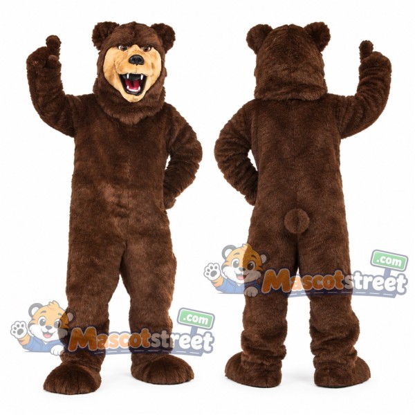 Brown Grizzly Bear Mascot Costume