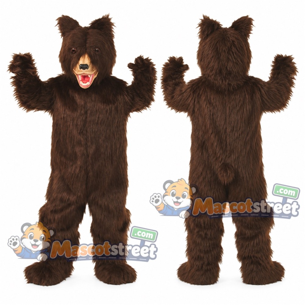 Brown Grizzly Bear Mascot Costume
