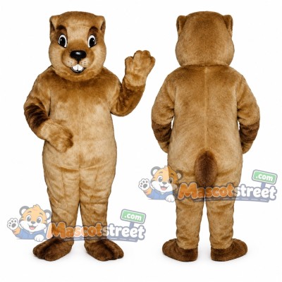 Tan Groundhog Mascot Costume Tan Groundhog Mascot Costume