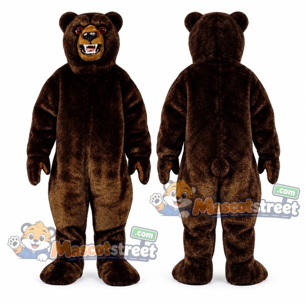 Brown Grizzly Bear Mascot Costume