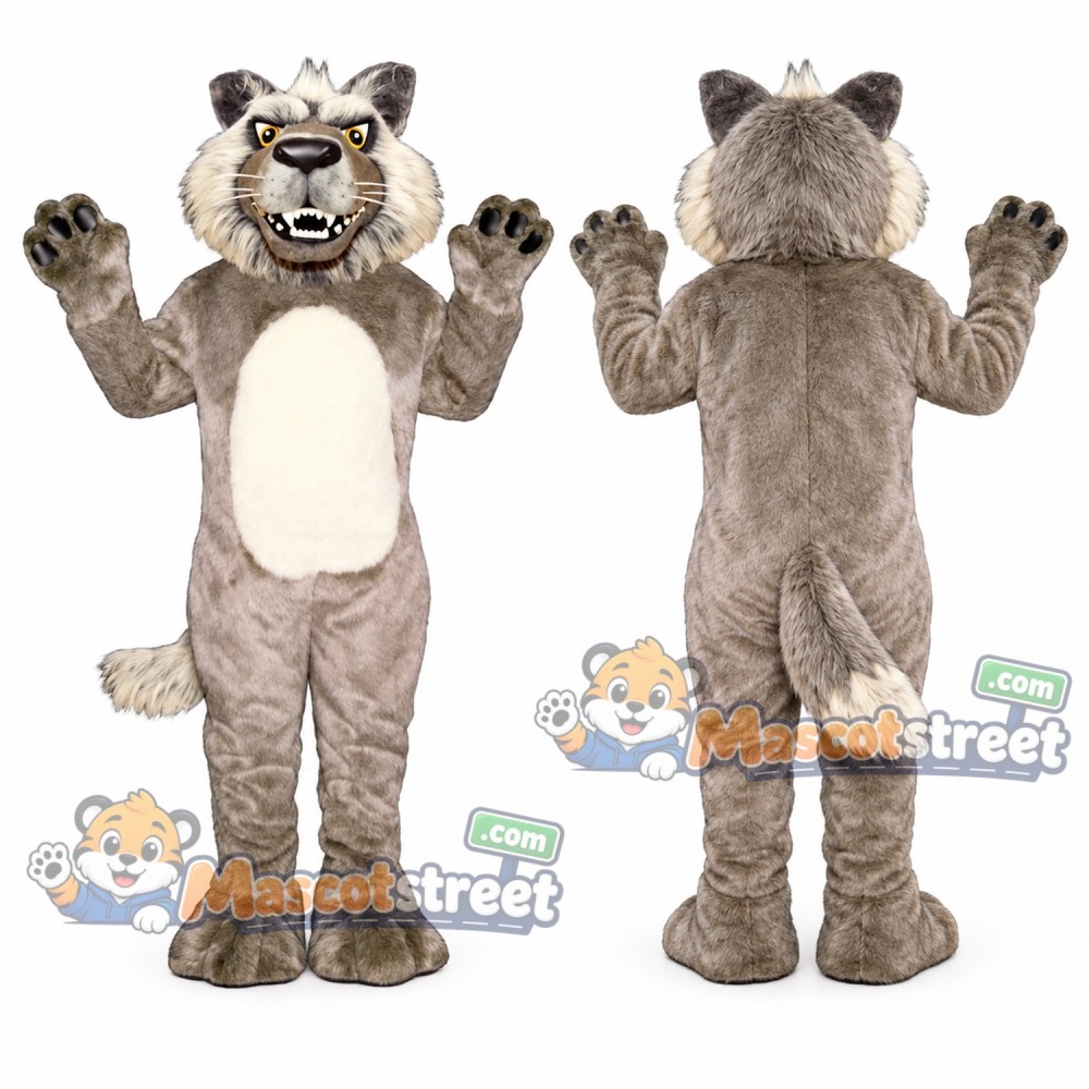 Gray Wolf Mascot Costume Gray Wolf Mascot Costume