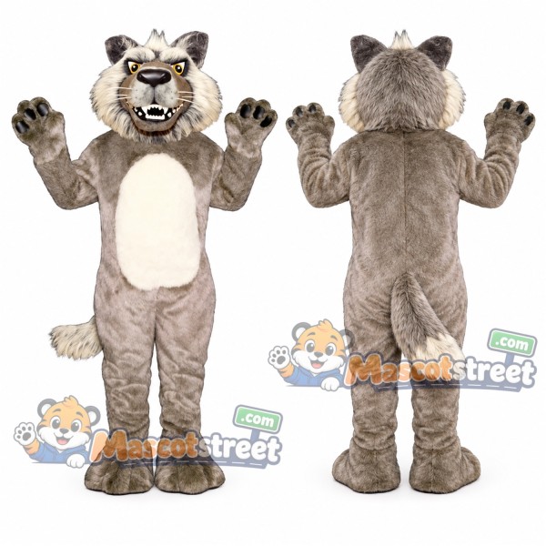 Gray Wolf Mascot Costume