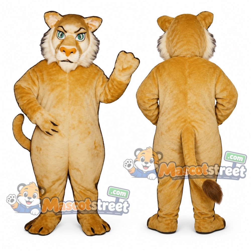 Tan Lion Mascot Costume Tan Lion Mascot Costume