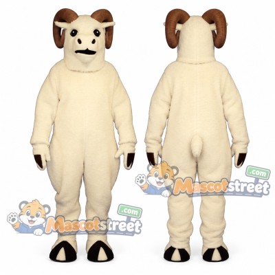 White Ram Mascot Costume White Ram Mascot Costume