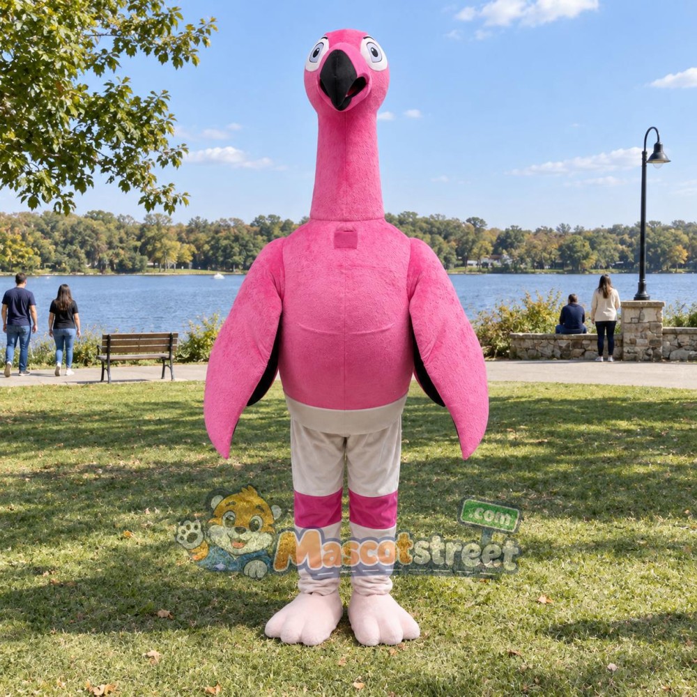 Pink Flamingo Mascot Costume Pink Flamingo Mascot Costume