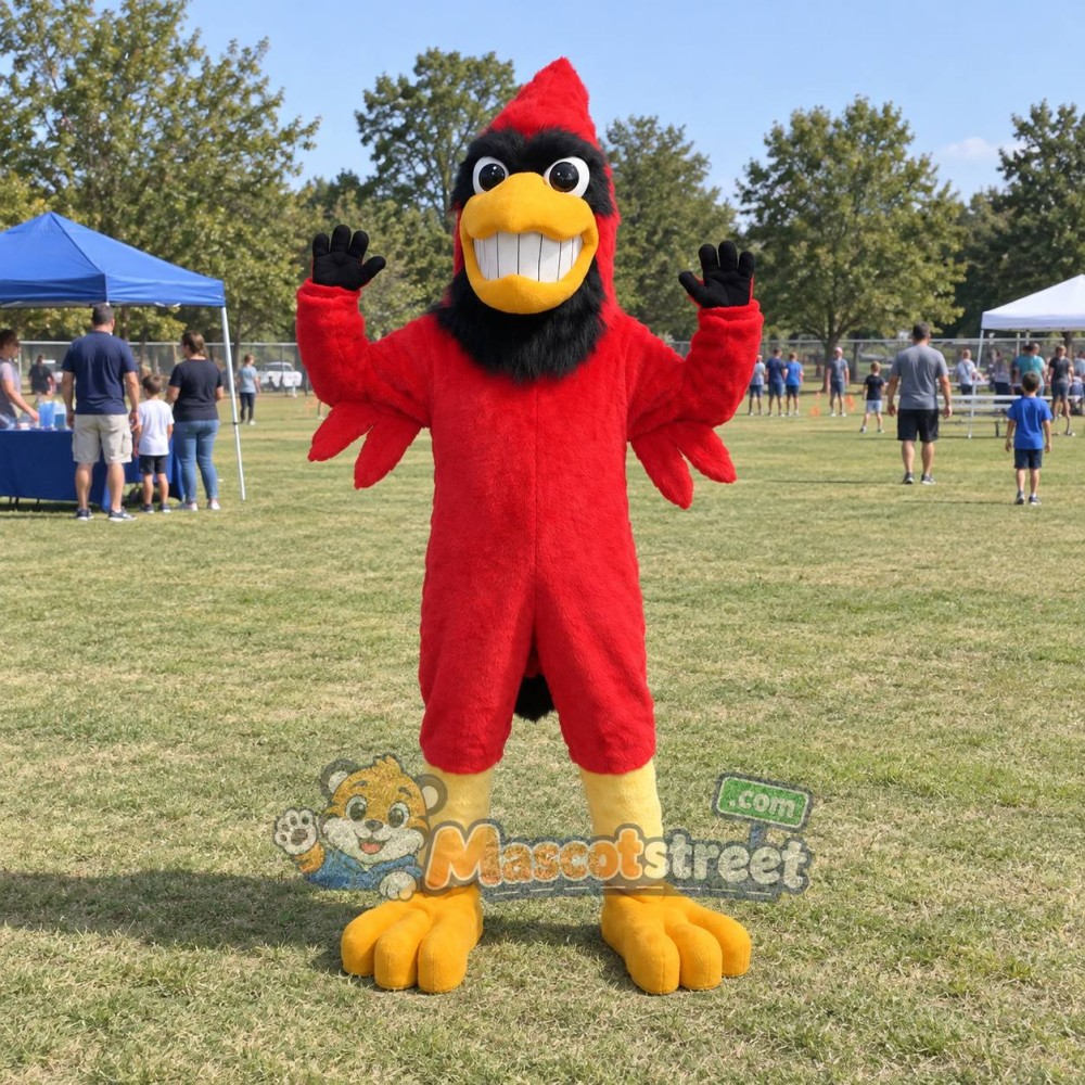Red Cardinal Mascot Costume Red Cardinal Mascot Costume