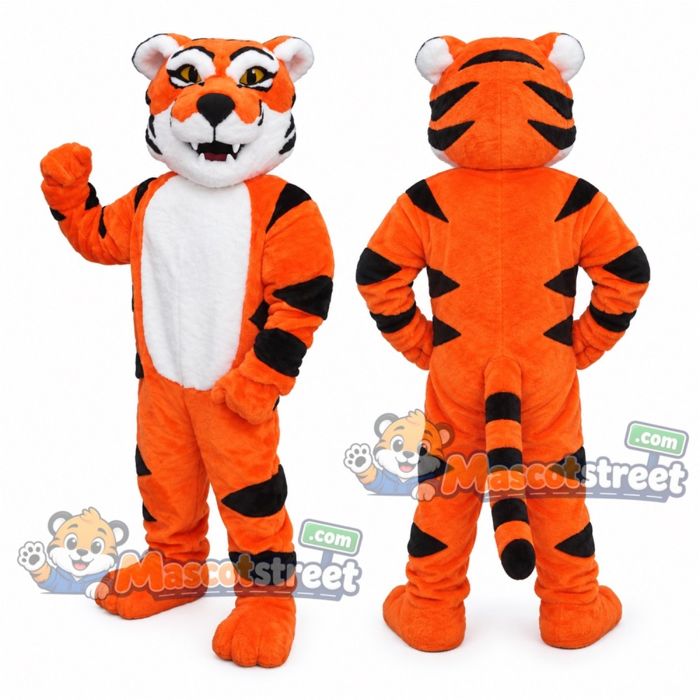 Orange Tiger Mascot Costume